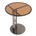 Stue gennemsigtig brunt glas top sofabord